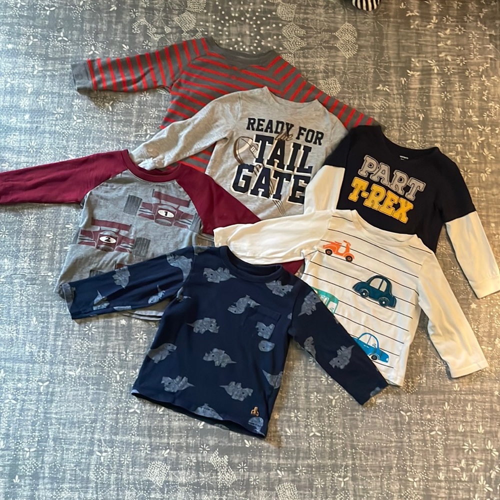 6 boys long sleeve T-shirt’s 24M-2T